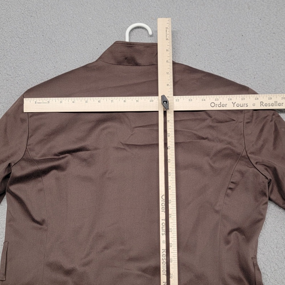 St John Jacket Womens Small Brown Sport Structured Gold Button Military‎ Pockets - Picture 12 of 16